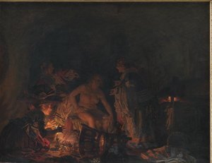 Leonora Christina wordt ondervraagd in de gevangenis door Kristian Zahrtmann