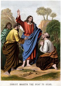 Christus maakt de doven horend, 1860