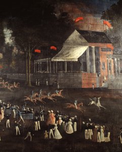 Detail van een muurschildering (wand schildering)