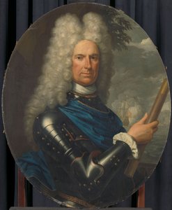 Portret van schout-bij-nacht Arent van Buren door Krzyztof (1659-1729) Lubieniecki