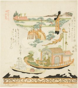 Takeda Mechanisch Apparaat (Takeda karakuri): Haku Rakuten (Chinees: Bai Juyi) en de visser