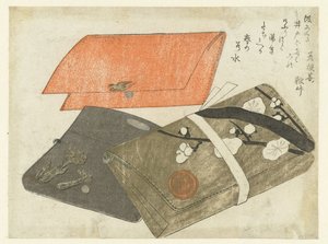 Drie tabakszakken door Kubota Shunman