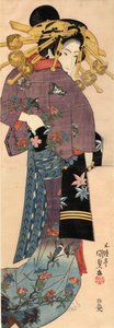 Een Staande Bijin, ca. 1820 door Kunisada