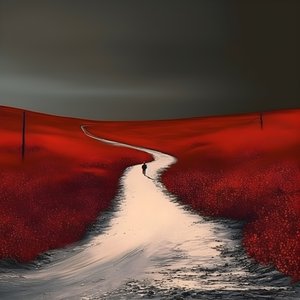 Een lange rode straat. Lopen. Zoals de held die nooit rende. 1