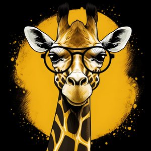 Giraffe met bril 4