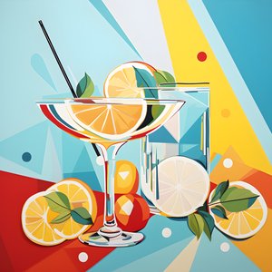 poster van citroenen, cocktails met citroenen, munt 4