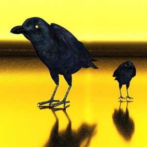 Textuur met raven door Kurt Heppke