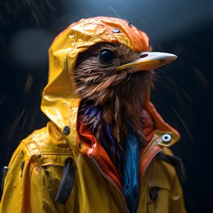 Een dier in een regenjas 3