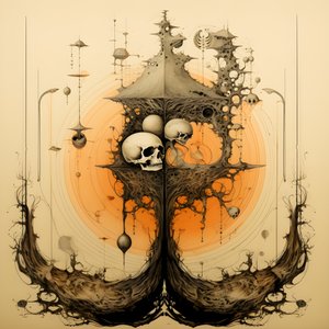 Leonardo da Vinci concept schets album artwork wortel van een boom die uit de grond groeit en als Jack en de bonenstaak naar de hemel reikt 2 door Kurt Heppke