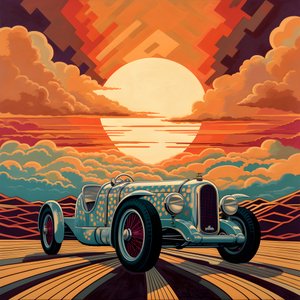 Minimalistisch meesterwerk in de stijl van Shepard Fairey ter herdenking van de Grand Prix van Monaco 1940 3