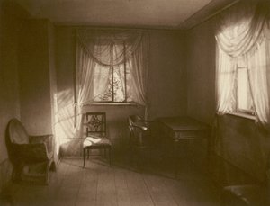 Weimar, Abendsonnenstrahl in Goethes Arbeitszimmer im Gartenhaus door Kurt Hielscher