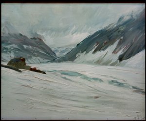 Diep water met sneeuw door Kurt Schwitters