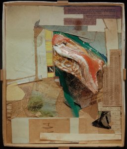 Zonder titel (Beeld met wortelhout of compositie met doos) door Kurt Schwitters