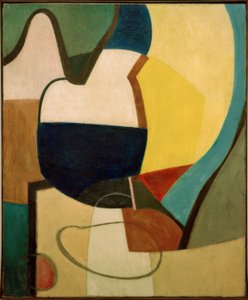 Stilleven op een tafel door Kurt Schwitters
