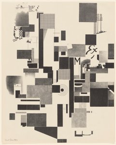 Untitled, no. 2 of 6 from the portfolio Merz 3. Kurt Schwitters 6 Lithos. Merz Mappe. Erste Mappe des Merzverlages door Kurt Schwitters