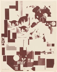 Zonder titel, nr. 5 van 6 uit de portfolio Merz 3. Kurt Schwitters 6 Lithos. Merz Mappe. Eerste Mappe van de Merz-uitgever