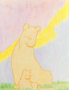 Two of a Kind, 2006 (kleurpotlood op papier) door Kurtis L. Miller