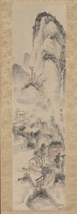 Landschap, 18e eeuw door Kushiro Unsen