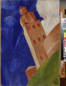 Het Kremlin van Novgorod door Kuzma Sergeevich Petrov Vodkin
