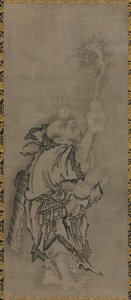 Hotei met Daoïstische onsterfelijken: Onsterfelijke met kalebas en draak door Kyūseki Tomonobu