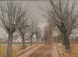 Een weg bij Vinderød, Zeeland