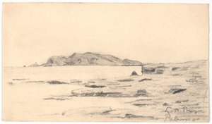 Monte Pellegrino gezien vanaf de kust bij Palermo door Laurits Andersen Ring