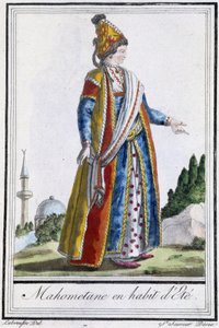 Mohammedaan in zomerkleding - in "Encyclopédie des voyages" door J. Grasset St Sauveur, ed. Deroy, Parijs