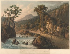 De Rio Cobre, uit Zes Zichten op het Eiland Jamaica, lithografie door I. Merigot