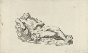 Studie van een klassieke sculptuur door L. Hachin (signed by artist)