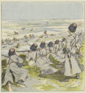 Verdediging van de weg naar Kasan door de Kozakken