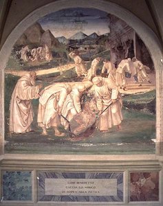 Het Leven van St. Benedictus (fresco) (detail)