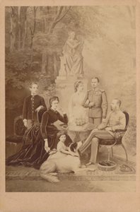 Frans Jozef I en Elisabeth van Oostenrijk en hun keizerlijke familie (afbeelding) door L. T. Neumann