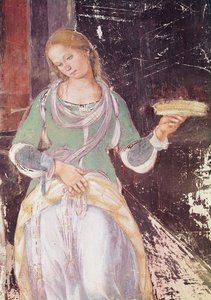 Dienaar met een mand (detail)