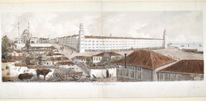 Uitzicht op het Barakkenhospitaal in Scutari, 1857 door Lady Alicia Blackwood