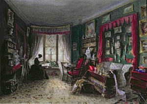 Onze zitkamer in Londen, 1849 door Lady Honoria Cadogan