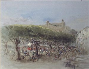 De markt, Cannes door Lady Honoria Cadogan