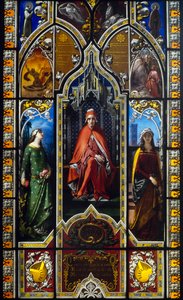 De triomf van Dante, glas-in-loodraam door Giuseppe Bertini, Poldi Pezzoli Museum, Milaan, Lombardije, Italië door Amadeo (after) Modigliani