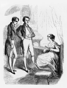 Rastignac geïntroduceerd bij Madame de Nucingen, illustratie uit 