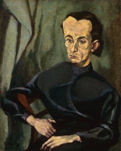 Portret van Lajos Kassak door Lajos Tihanyi
