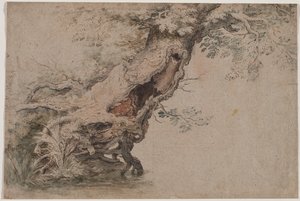 Holle Boom, naar Roelant Savery, na 1670 door Lambert Doomer