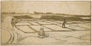 Zoutwinning in Le Croisic, 1645 door Lambert Doomer