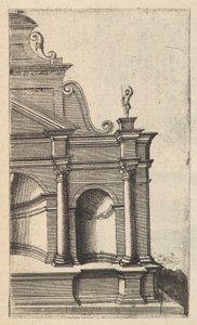 Gedeeltelijk uitzicht op een monument [Mercurii Templum] uit de serie 
