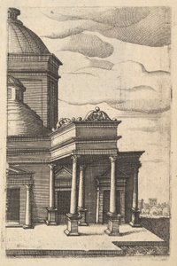 Gedeeltelijk zicht op een gebouw [Templum Veneris] uit de serie 