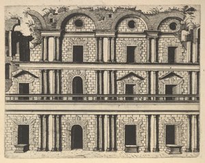 Ruïne van een Paleisgevel [Palatium M. Agrippa] uit de serie 