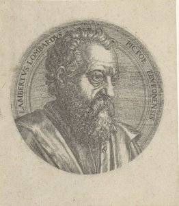 Portret van Lambert Lombard door Lambertus Suavius