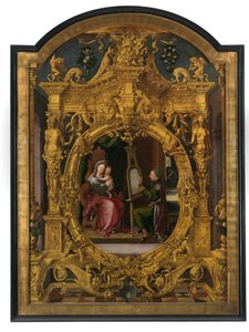 Sint Lucas schildert het portret van de Maagd door Lancelot Blondeel