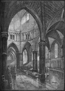 Interieur van de Temple Church, Londen, 1905