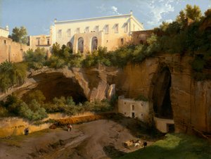 Uitzicht op een villa, Pizzofalcone, Napels door Lancelot Théodore Turpin de Crissé de Crissé