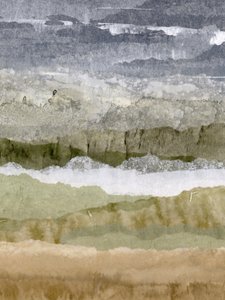 Gedempt gelaagd landschap door Lara Eckerman