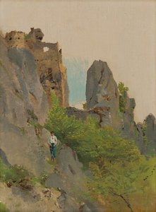 Uitzicht op de Sú?ovské ruïnes, 1875-85